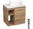 Тумба Bauedge Bau Dream Blackwood 60 правая, раковина BAU Dream круглая D41, выпуск клик клак черный SD3237 1