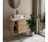 Тумба Bauedge Bau Dream Blackwood 60 правая, раковина BAU Element Cristal D40, белая, смеситель Hotel Dream Black, нерж. сталь, черный SD3329 13