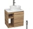 Тумба Bauedge Bau Dream Blackwood 60 правая, раковина BAU Element Cristal D40, белая, смеситель Hotel Still, нерж. сталь, выпуск клик клак белый SD3334 1