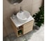 Тумба Bauedge Bau Dream Blackwood 60 правая, раковина BAU Element Cristal D40, белая, смеситель Hotel Still, нерж. сталь, выпуск клик клак белый SD3334 13
