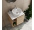 Тумба Bauedge Bau Dream Blackwood 60 правая, раковина BAU Element Cristal D40, белая, смеситель Hotel Dream, нерж. сталь, выпуск клик клак хром SD3336 13
