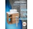 Тумба Bauedge Bau Dream Blackwood 60 правая, раковина BAU Element Cristal D40, белая, смеситель Hotel Still, нерж. сталь, выпуск клик клак хром SD3333 8