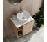 Тумба Bauedge Bau Dream Blackwood 60 правая, раковина BAU Element Cristal D40, белая, смеситель Hotel Still, нерж. сталь, выпуск клик клак хром SD3333 2