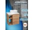 Тумба Bauedge Bau Dream Blackwood 60 правая, раковина BAU Element Cristal D40, белая, смеситель Hotel Black черный SD3327 8