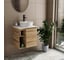 Тумба Bauedge Bau Dream Blackwood 60 правая, раковина BAU Element Cristal D40, белая, смеситель Hotel Black черный SD3327 13