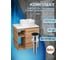 Тумба Bauedge Bau Dream Blackwood 60 правая, раковина BAU Element Cristal D40, белая, смеситель Hotel Dream Black, нерж. сталь, черный, выпуск клик клак черный SD3338 8
