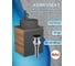 Тумба Bauedge Bau Dream Blackwood 50 графит, раковина BAU Element D41, темно-серая, смеситель Hotel Dream Black, нерж. сталь, черный, выпуск клик-клак черный SD4136 2