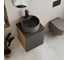 Тумба Bauedge Bau Dream Blackwood 50 графит, раковина BAU Element D41, темно-серая, смеситель Hotel Black, черный, выпуск клик-клак черный SD4133 8