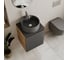 Тумба Bauedge Bau Dream Blackwood 50 графит, раковина BAU Element D41, темно-серая, смеситель Hotel Dream, нерж. сталь, выпуск клик-клак, белый SD4135 7