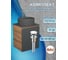 Тумба Bauedge Bau Dream Blackwood 50 графит, раковина BAU Element D41, темно-серая, смеситель Hotel Dream, нерж. сталь, выпуск клик-клак, белый SD4135 16