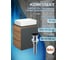 Тумба Bauedge Bau Dream Blackwood 50 графит, раковина BAU Hotel, смеситель для раковины высокий Hotel Black, черный, выпуск клик-клак, черный SD4036 2