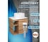 Тумба Bauedge Bau Dream Blackwood 60 правая, раковина BAU Element D40, белая, смеситель Hotel Dream, нерж. сталь, выпуск клик клак белый SD3309 7