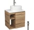 Тумба Bauedge Bau Dream Blackwood 60 правая, раковина BAU Element D40, белая, смеситель Hotel Dream, нерж. сталь, выпуск клик клак белый SD3309 1