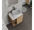 Тумба Bauedge Bau Dream Blackwood 60 правая, раковина BAU Element D40, белая, смеситель Hotel Still, нерж. сталь, выпуск клик клак белый SD3306 12