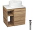 Тумба Bauedge Bau Dream Blackwood 60 правая, раковина BAU Element D40, белая, выпуск клик клак черный SD3304 1