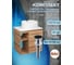 Тумба Bauedge Bau Dream Blackwood 60 правая, раковина BAU Element D40, белая, смеситель Hotel Dream Black, нерж. сталь, черный, выпуск клик клак черный SD3310 7