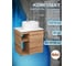 Тумба Bauedge Bau Dream Blackwood 60 правая, раковина BAU Element D40, белая, смеситель Hotel Still, нерж. сталь SD3298 5