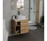 Тумба Bauedge Bau Dream Blackwood 60 правая, раковина BAU Element D40, белая, смеситель Hotel Still, нерж. сталь SD3298 10