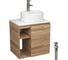 Тумба Bauedge Bau Dream Blackwood 60 правая, раковина BAU Element D40, белая, смеситель Hotel Still, нерж. сталь, выпуск клик клак хром SD3305 1
