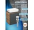 Тумба Bauedge Bau Dream Blackwood 50 графит, раковина BAU Hotel, выпуск клик-клак, белый SD4030 2