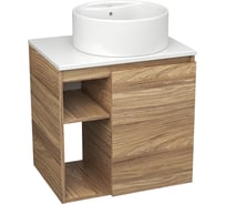 Тумба Bauedge Bau Dream Blackwood 60 правая, раковина BAU Element D40, белая SD3297