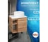 Тумба Bauedge Bau Dream Blackwood 60 правая, раковина BAU Element D40, белая SD3297 6