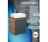 Тумба Bauedge Bau Dream Blackwood 50 графит, раковина BAU Hotel, смеситель для раковины высокий Hotel Still, нержавеющая сталь SD4033 2