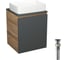 Тумба Bauedge Bau Dream Blackwood 50 графит, раковина BAU Hotel, выпуск клик-клак, черный SD4031 1