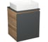Тумба Bauedge Bau Dream Blackwood 50 графит, раковина BAU Hotel SD4028 1