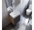 Тумба Bauedge Bau Dream Blackwood 50 графит, раковина BAU Hotel, смеситель для раковины высокий Hotel Still, нержавеющая сталь, выпуск клик-клак, хром SD4034 8