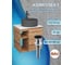 Тумба Bauedge Bau Dream Blackwood 60 правая, раковина BAU Element D41, темно-серая, смеситель Hotel Dream Black, нерж. сталь, черный, выпуск клик клак черный SD3324 7
