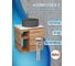 Тумба Bauedge Bau Dream Blackwood 60 правая, раковина BAU Element D41, темно-серая, смеситель Hotel Dream, нерж. сталь, выпуск клик клак хром SD3322 7