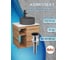 Тумба Bauedge Bau Dream Blackwood 60 правая, раковина BAU Element D41, темно-серая, смеситель Hotel Black, черный, выпуск клик клак черный SD3321 7