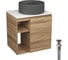 Тумба Bauedge Bau Dream Blackwood 60 правая, раковина BAU Element D41, темно-серая, выпуск клик клак черный SD3318 1