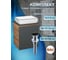 Тумба Bauedge Bau Dream Blackwood 50 графит, раковина BAU Hotel Black Rand 48х37, выпуск клик-клак, черный SD4058 2
