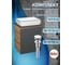 Тумба Bauedge Bau Dream Blackwood 50 графит, раковина BAU Hotel Black Rand 48х37, выпуск клик-клак, белый SD4057 2