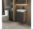 Тумба Bauedge Bau Dream Blackwood 50 графит, раковина Hotel Black Rand 48х37, смеситель высокий, черный SD4059 7