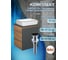 Тумба Bauedge Bau Dream Blackwood 50 графит, раковина Hotel Black Rand 48х37, смеситель для раковины высокий, черный, выпуск клик-клак SD4063 2