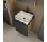 Тумба Bauedge Bau Dream Blackwood 50 графит, раковина Hotel Black Rand 48х37, смеситель для раковины высокий, черный, выпуск клик-клак SD4063 8