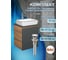 Тумба Bauedge Bau Dream Blackwood 50 графит, раковина BAU Hotel Black Rand 48х37, смеситель для раковины высокий Hotel Still, нержавеющая сталь, выпуск клик-клак, хром SD4061 2