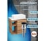 Тумба Bauedge Bau Dream Blackwood 60 правая, раковина BAU Hotel 48х37, выпуск клик клак, черный SD3219 7