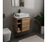 Тумба Bauedge Bau Dream Blackwood 60 правая, раковина BAU Hotel 48х37, смеситель для раковины высокий Hotel Black черный SD3220 12