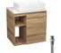 Тумба Bauedge Bau Dream Blackwood 60 правая, раковина BAU Hotel 48х37, выпуск клик клак белый SD3218 1