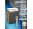 Тумба Bauedge Bau Dream Blackwood 50 графит, раковина BAU Hotel Black Rand 48х37, выпуск клик-клак, хром SD4056 2