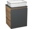 Тумба Bauedge Bau Dream Blackwood 50 графит, раковина BAU Hotel Black Rand 48х37 SD4055 1