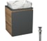 Тумба Bauedge Bau Dream Blackwood 50 графит, раковина BAU Hotel, мрамор, выпуск клик-клак, черный SD4076 1