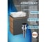 Тумба Bauedge Bau Dream Blackwood 50 графит, раковина BAU Hotel, мрамор, выпуск клик-клак, черный SD4076 2