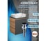 Тумба Bauedge Bau Dream Blackwood 50 графит, раковина BAU Hotel, мрамор, смеситель для раковины высокий Hotel Black, черный, выпуск клик-клак, черный SD4081 2