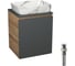Тумба Bauedge Bau Dream Blackwood 50 графит, раковина BAU Hotel, мрамор, выпуск клик-клак, белый SD4075 1