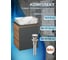Тумба Bauedge Bau Dream Blackwood 50 графит, раковина BAU Hotel, мрамор, выпуск клик-клак, хром SD4074 2